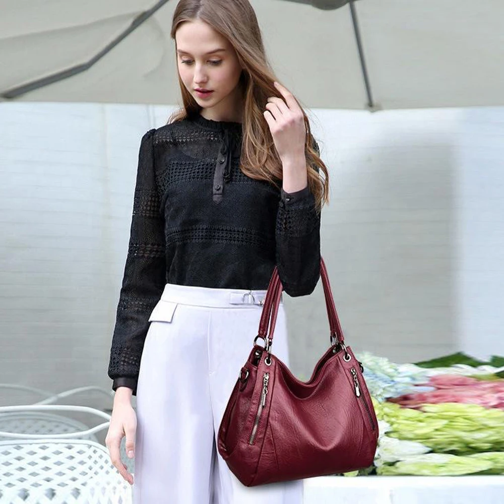 New Fashion Messenger Bag Europe Luxury Women Shoulder Hot Sale Designer Genuine Leather Chain Handbags Female Style Casual Lady