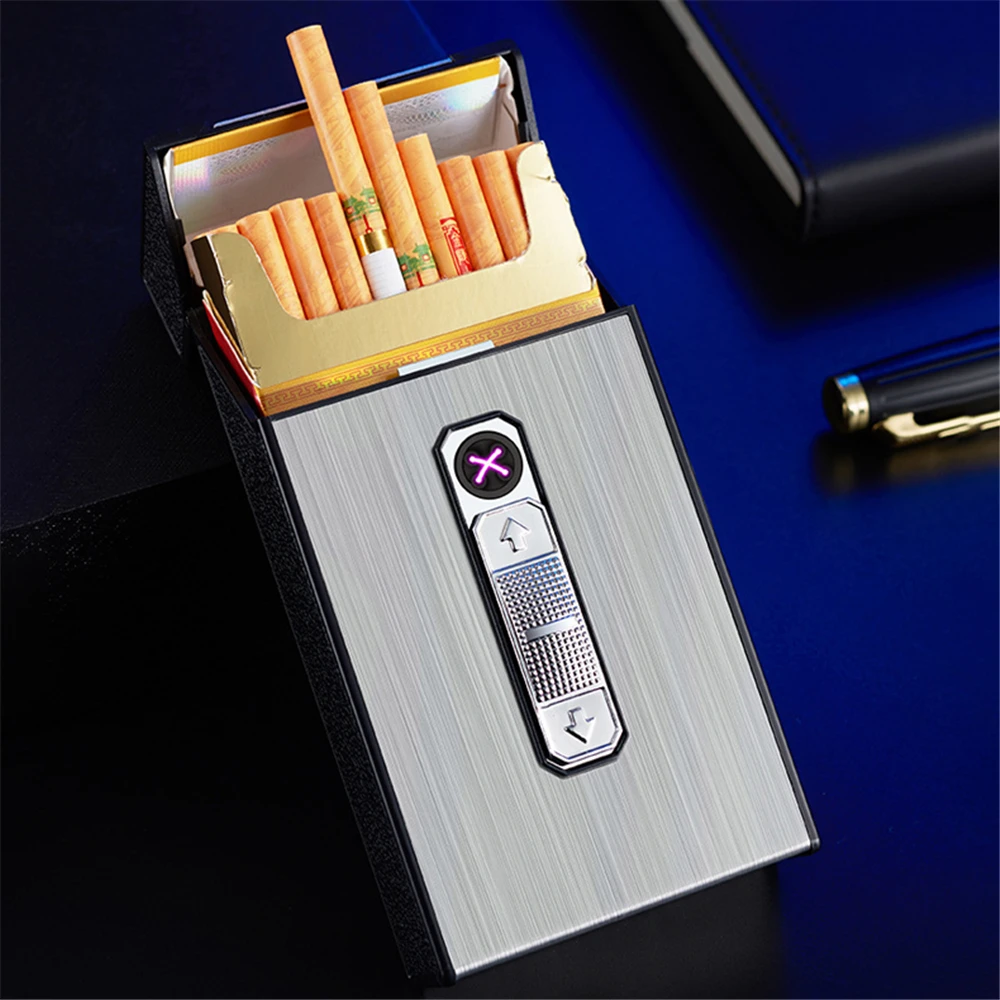 Hold 20pcs 100mm Cigarette 2-in-1 Waterproof Cigarette Box H