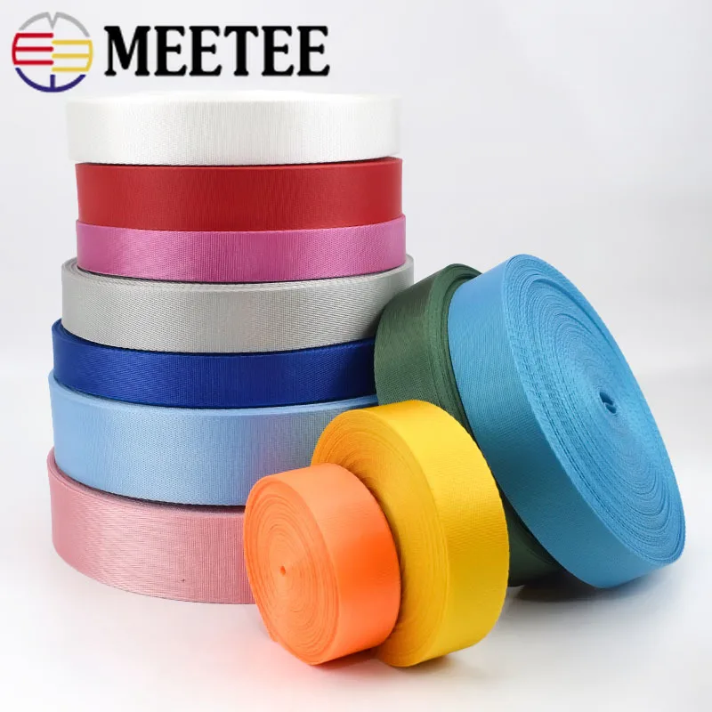 

8Meters 20-50mm 0.7mm Polyester Nylon Webbing Backpack Straps Tapes Belt Sewing Band Ribbons Bias Binding Bag Strap Accessories