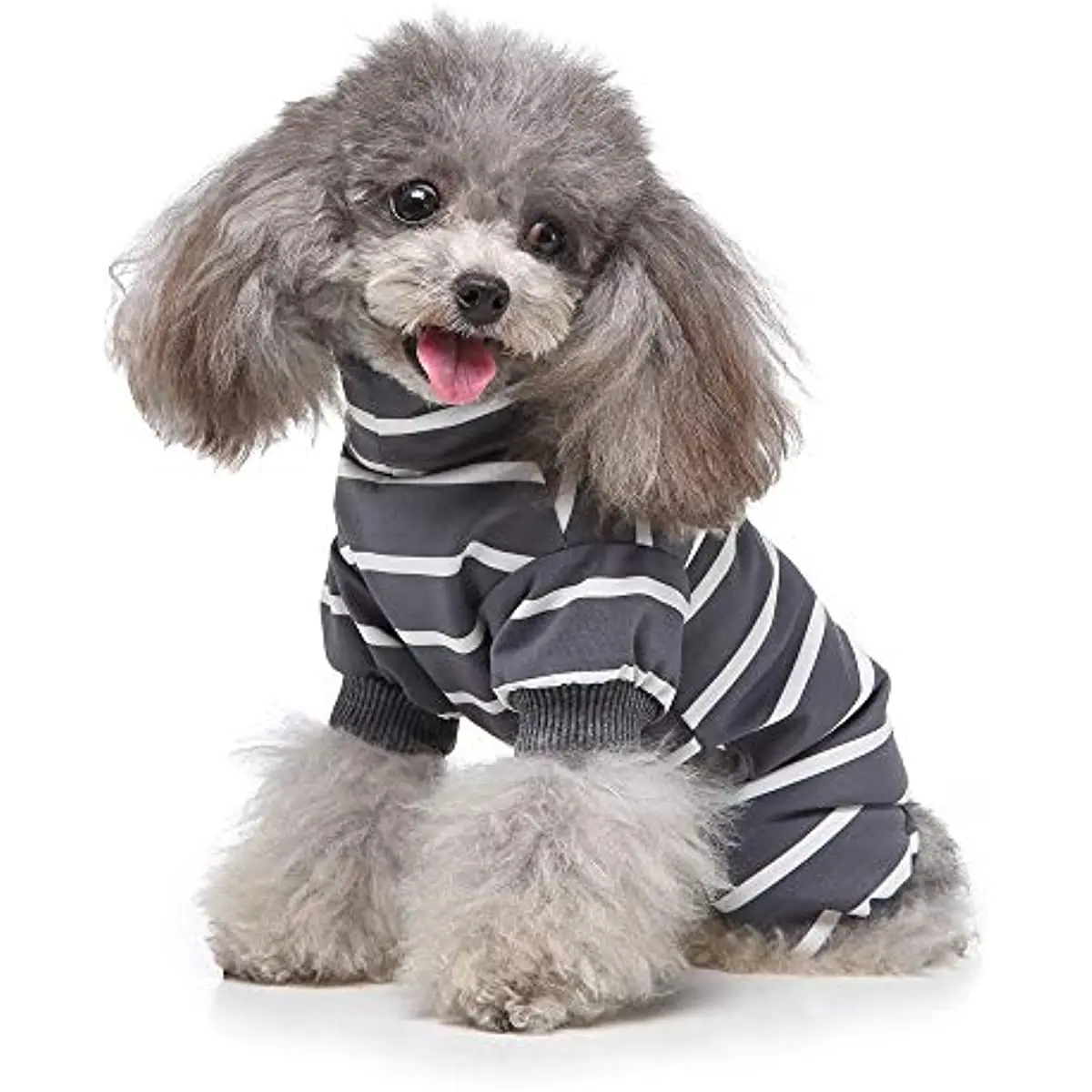 

Dog Costumes Four-Legged Clothes Turtleneck Color Stripes Shirt Soft Puppy Pajamas Spring Summer Pet Blouse