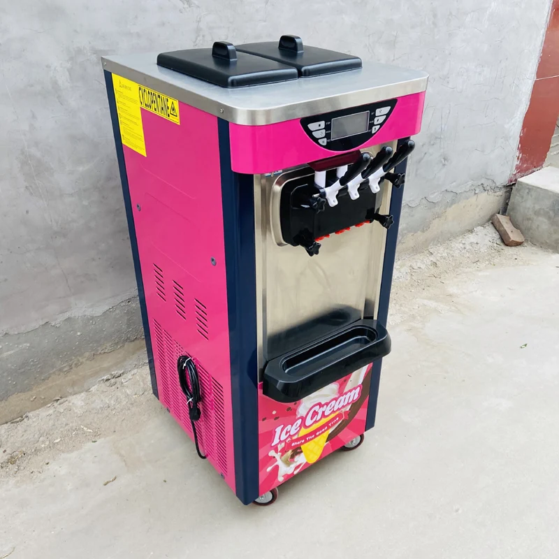 

Luxury Commercial Ice Cream Machine Soft Ice Cream Equipment 3 Flavors 2100W Ice Cream Machine Vending Machine