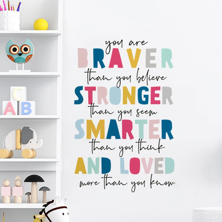 Радужные мотивационные цитаты наклейки на стену для детской спальни украшения