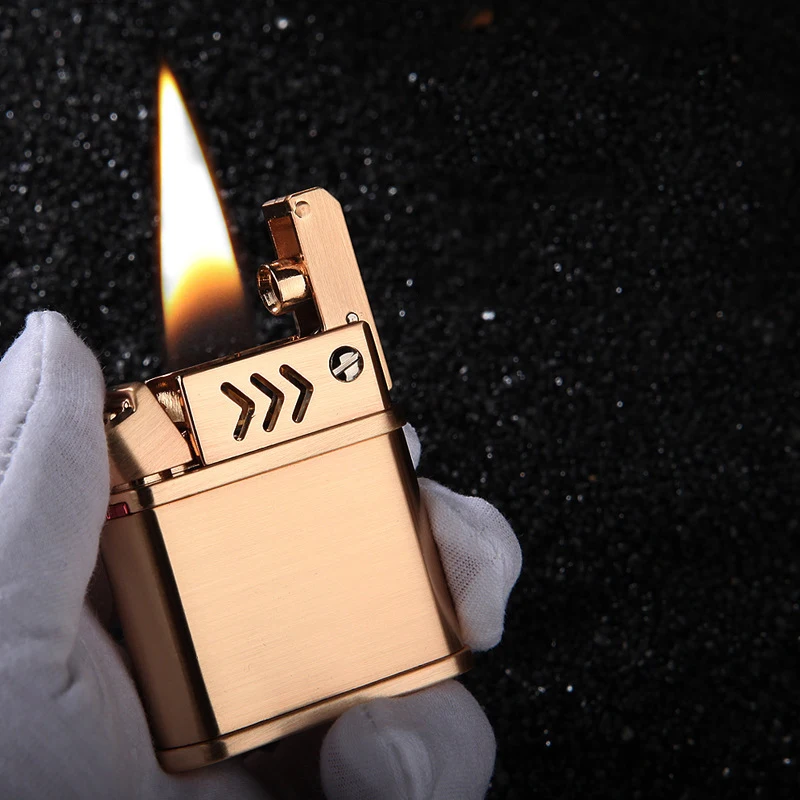 

Machine cover ejection automatic ignition kerosene lighter lock switch windproof retro old-fashioned cigarette lighter