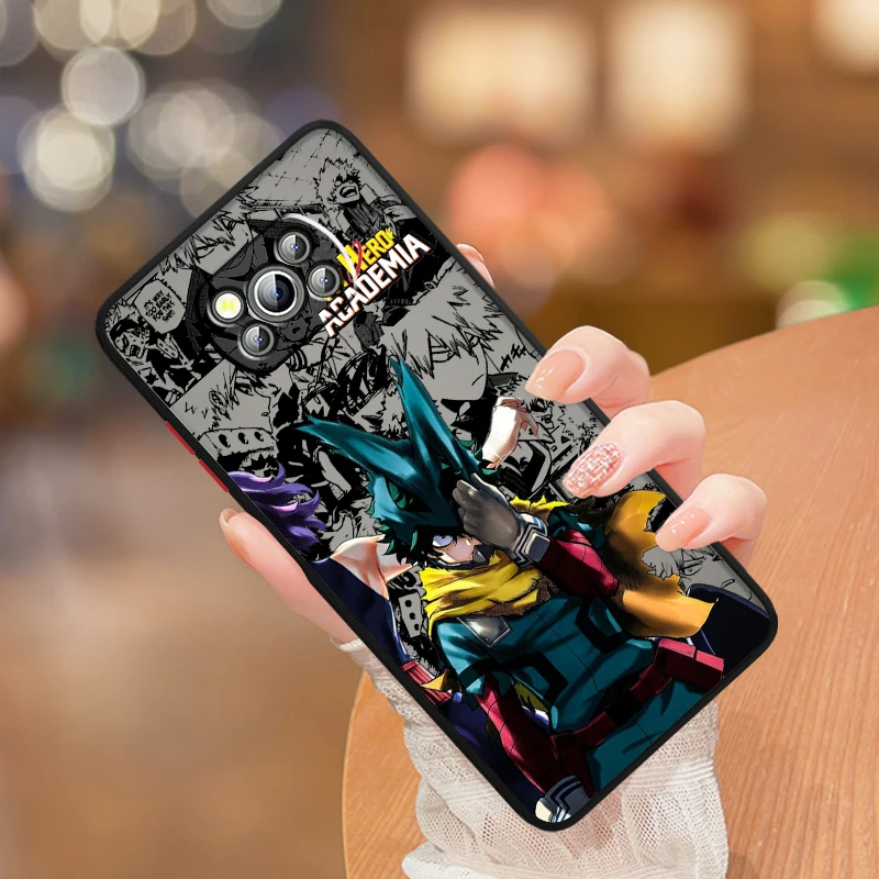 Мой герой Академия комиксы милый матовый полупрозрачный для Xiaomi Mi Poco X5 X4 X3 M6 M5S M5 M4