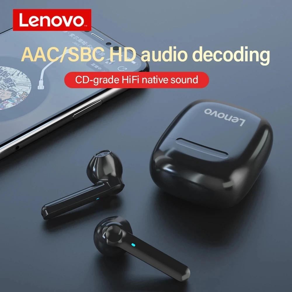 Оригинальные Bluetooth-наушники Lenovo XT89 TWS с микрофоном и сенсорным управлением, беспроводные наушники с шумоподавлением, спортивные водонепрон...