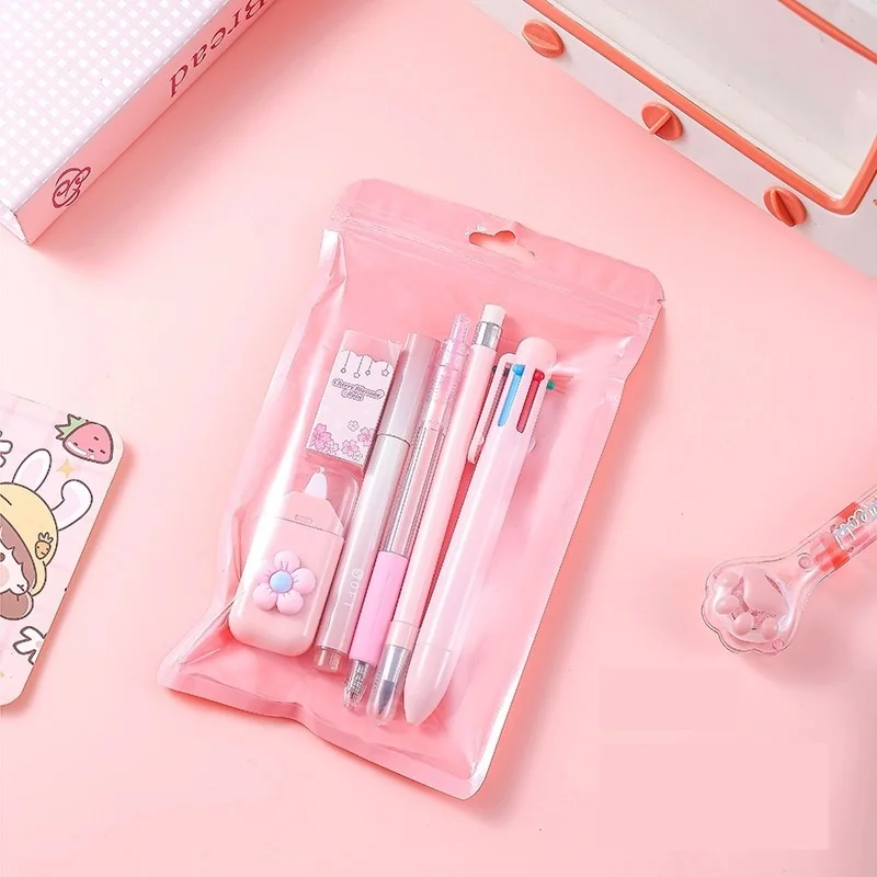 

4/6/7 шт. Kawaii мультфильм градиент цвета кошачий коготь набор канцелярских принадлежностей студенческий обучающий приз милый набор канцелярских принадлежностей подарочная коробка школьные принадлежности