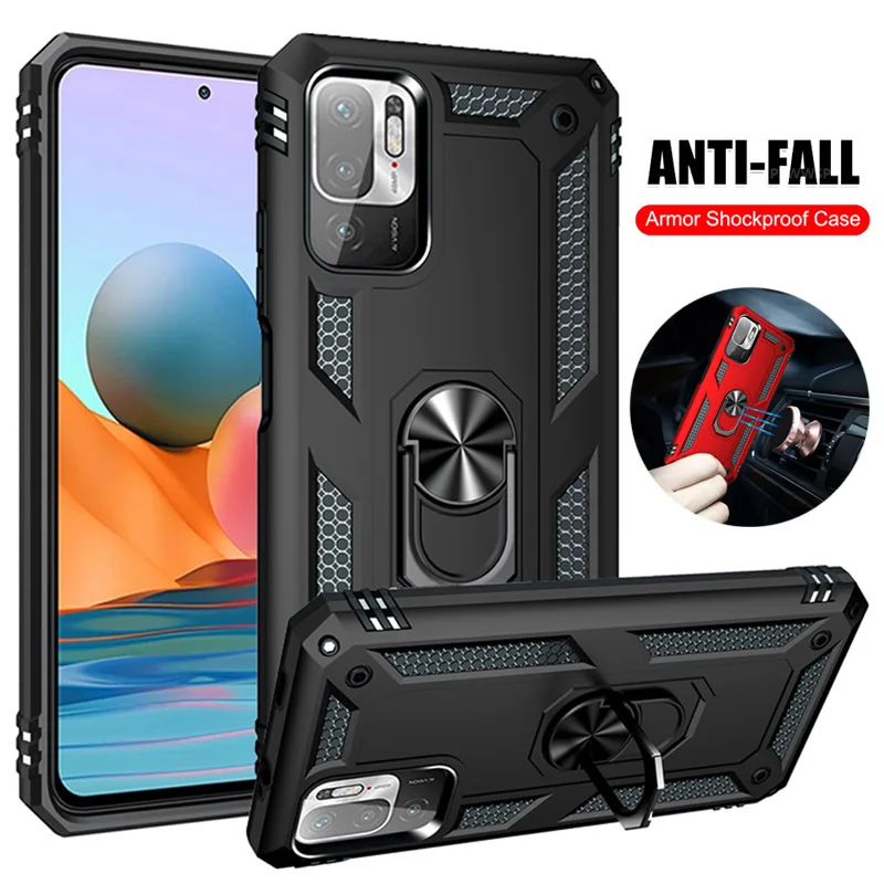 

Shockproof Armor Case for Xiaomi Redmi Note 11 11s 9 10 9s 10s Pro Mi 12 12X Poco X3 GT 9T 9C 11T 11i 5G Holde Metal Ring Cover