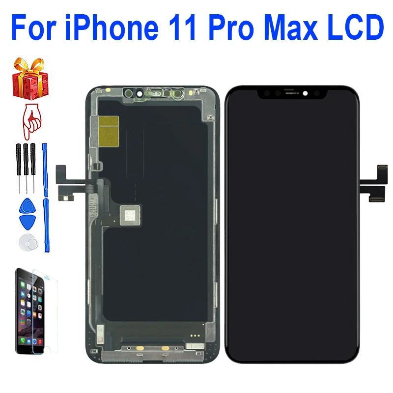 

100% Tested LCD For iPhone 11 Pro Max LCD OLED Display Touch Screen Digitizer Assembly Replacement