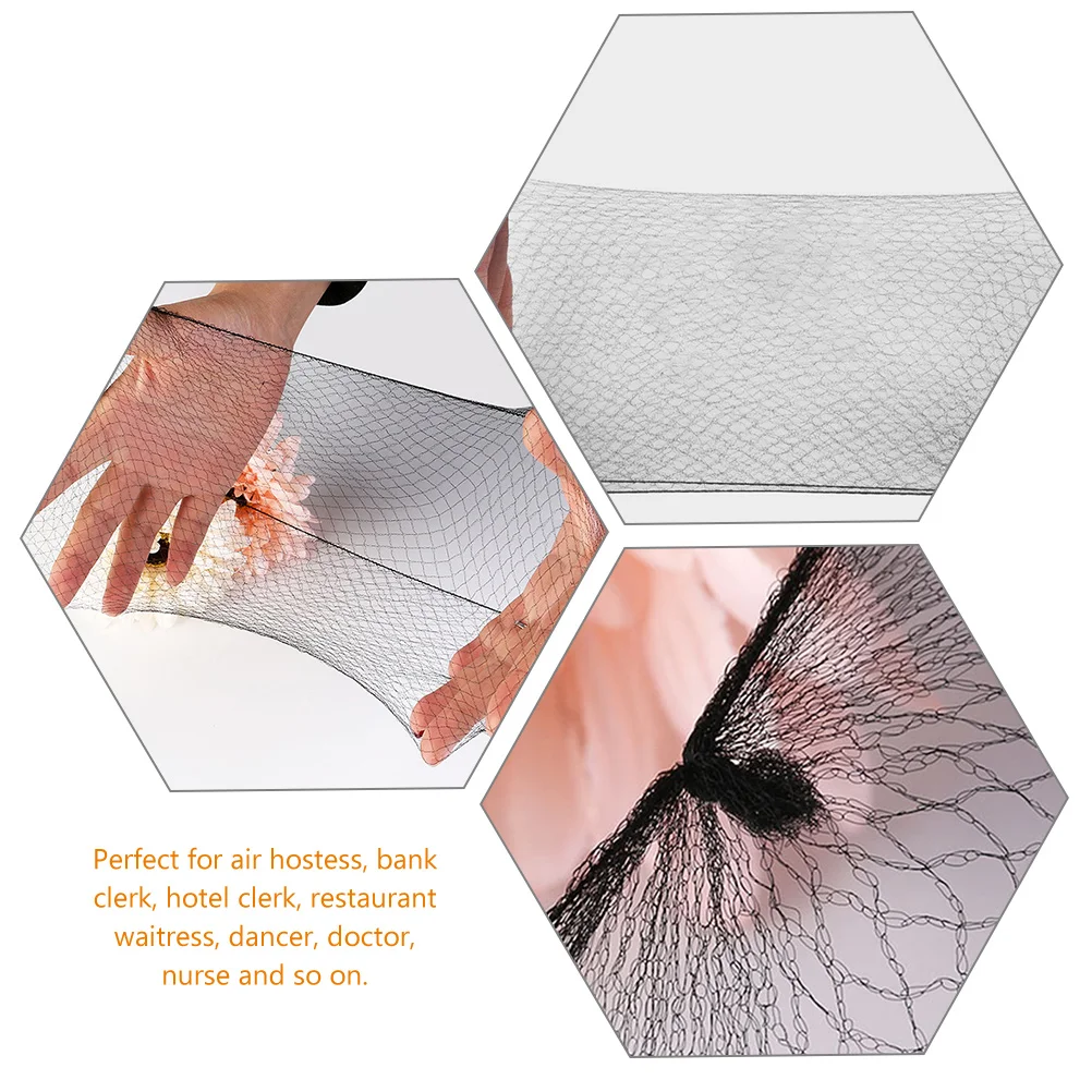 100 шт. сетка для волос балерина эластичная нейлоновая булочка банковского