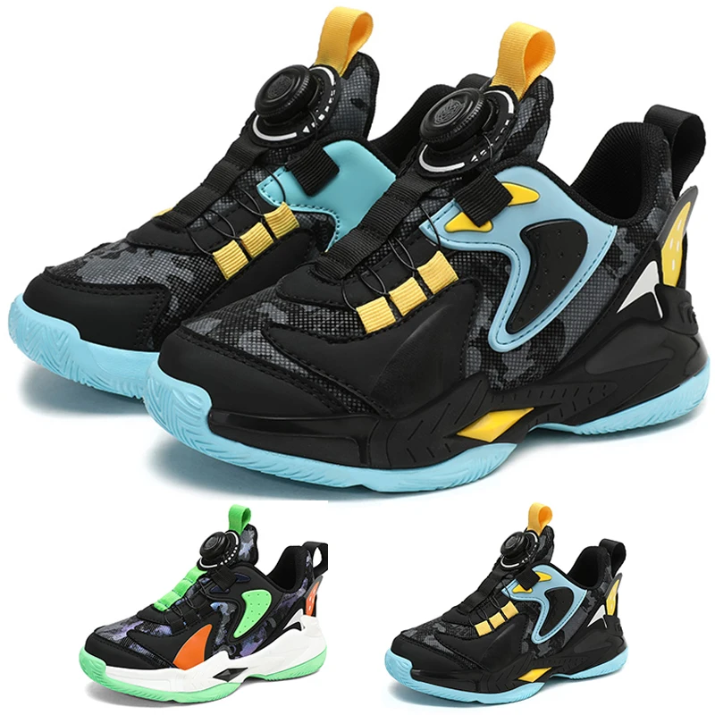 Comfortable Fashion Youth Outdoor Sport Footwear Children's Boys' Girls' Shoes School Sports Training Basketball Shoes 30-39