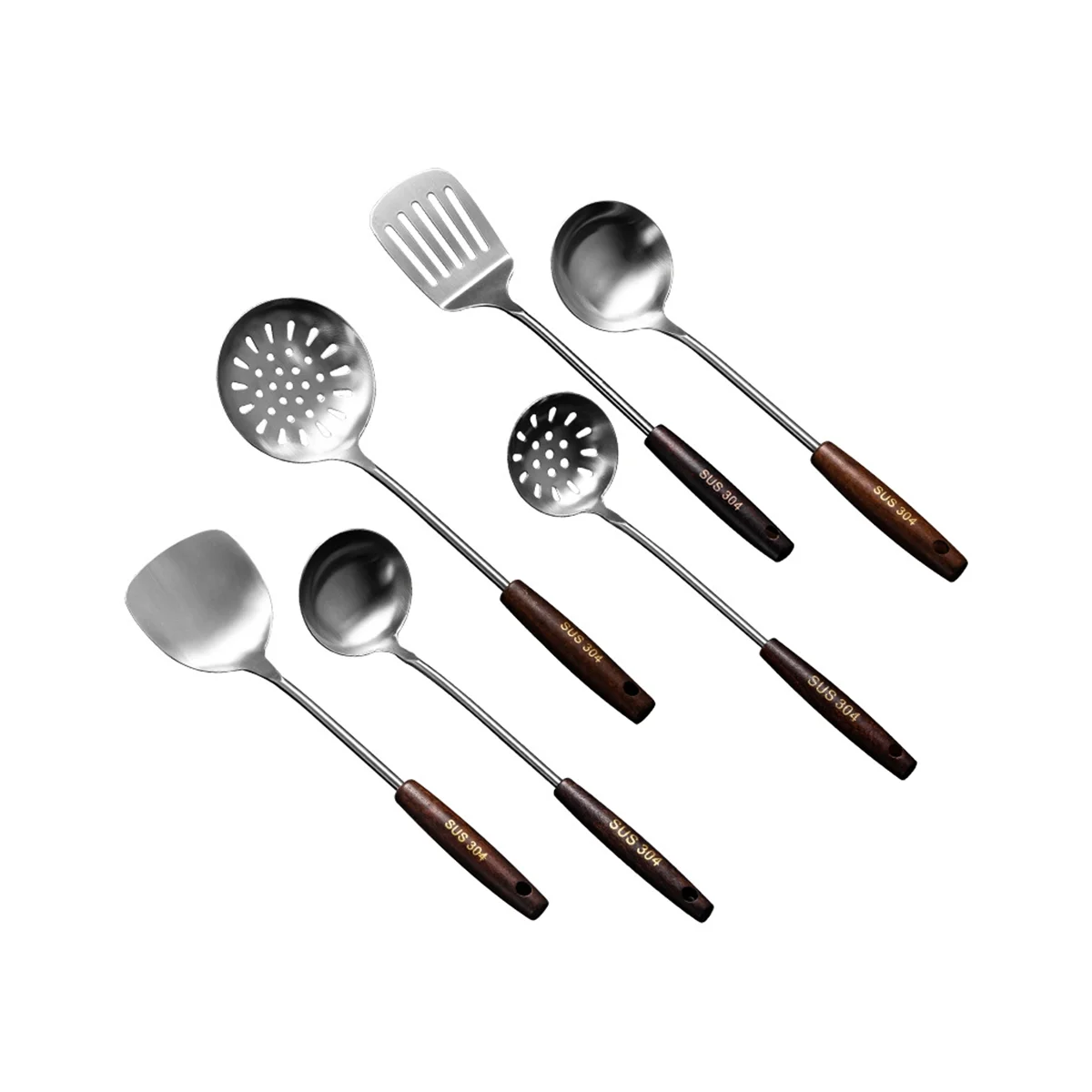 

Kitchen Utensils Wok Spatula and Ladle Tool Set Spatula for Stainless Steel Cooking Equpment Kitchen Accessories