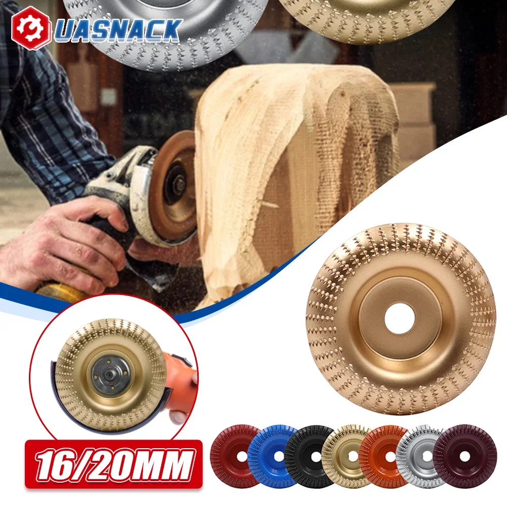 

Round Wood Angle Grinding Wheel Abrasive Disc Angle Grinder Carbide Coating 16mm/20mm Bore Shaping Sanding Carving Rotary Tools