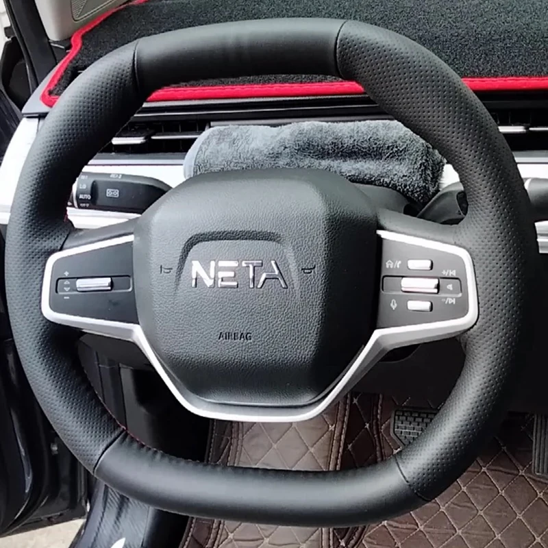 Чехол на руль Nezha AYA из натуральной кожи V 2021-2023 Hand-stit Custom оплетка автомобиля
