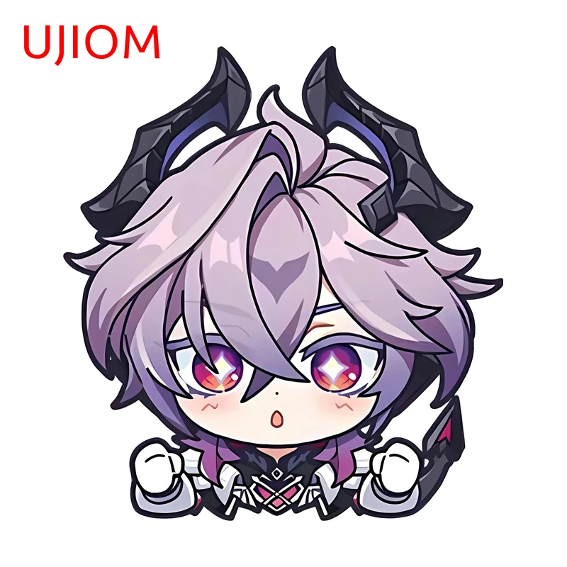 

UJIOM Genshin Impact Mini Durin, милые наклейки на стену, мультяшные наклейки для гостиной, наклейки на холодильник, декор для дома