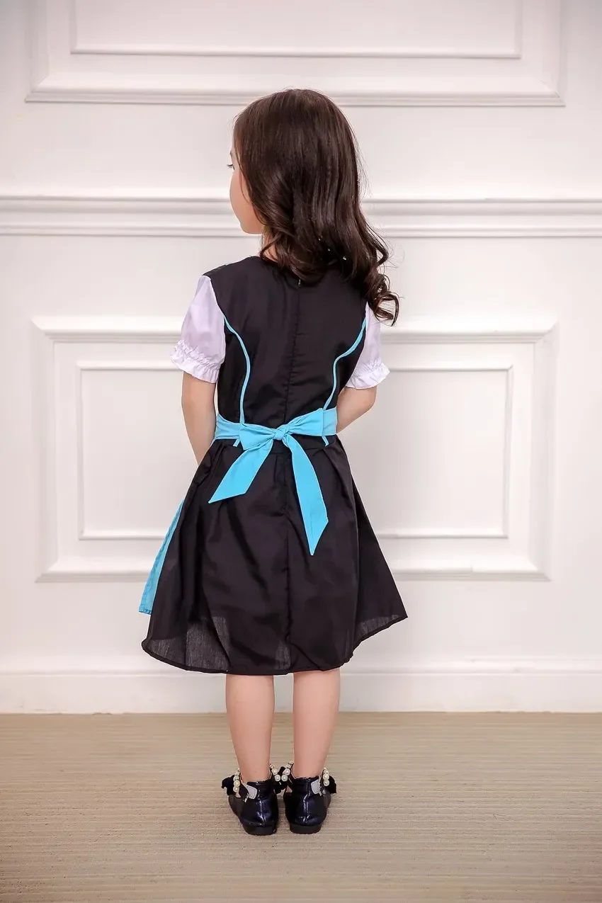 Синяя немецкая пивная горничная карнавальные детские костюмы баварское платье