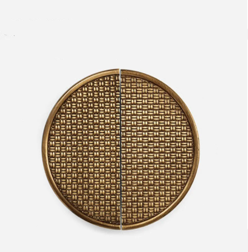 Латунные ручки для кухонного шкафа дверные китайские полукруглые ретро-ручки