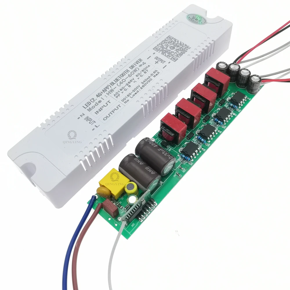 2.4G Интеллектуальный светодиодный драйвер 30W 40W 50W 60W с пультом дистанционного управления и возможностью регулировки яркости и изменения цвета, подключаемый к ленте.