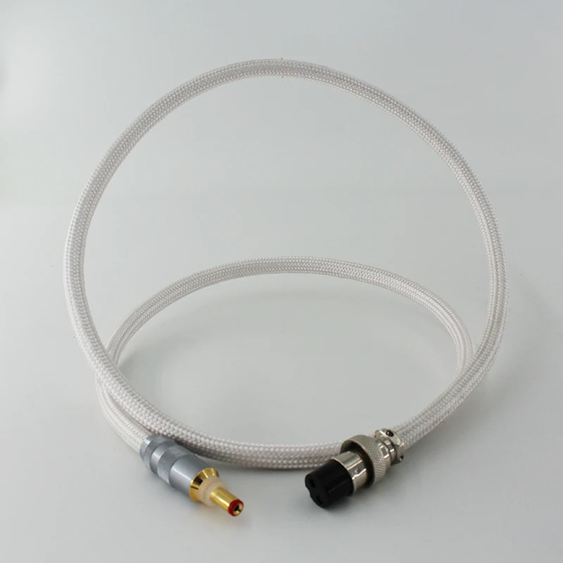 1.2M HIFI 4N 9999 Sterling silver-Oyaid DC Power supply cable GX16-2 to 5.5*2.1/2.5mm |