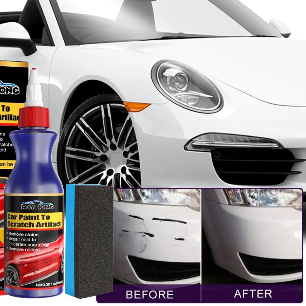 

Great Car Scratch Remover Waterproof with Sponge Brush Auto Scratch Repair Agent Lasting Protection Car Scratch Repair Agent