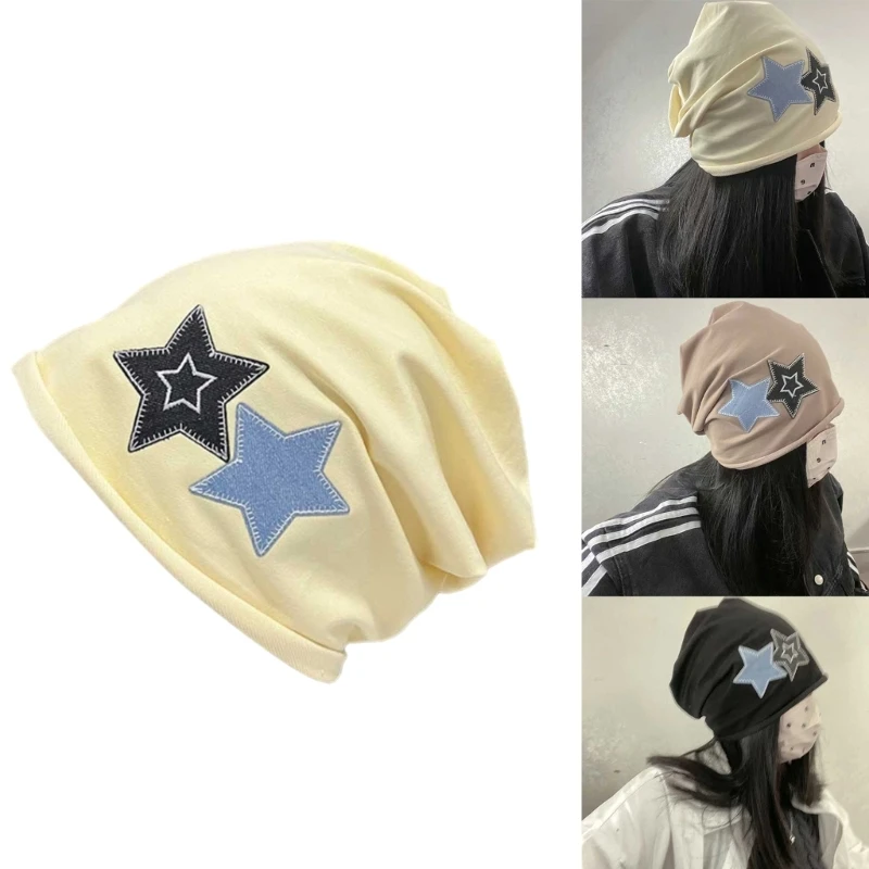 

Эластичная ветрозащитная зимняя шапка, вязаная шапка с нашивками для женщин и мужчин, теплая шапка с ушками, мягкие товары для холодной погоды