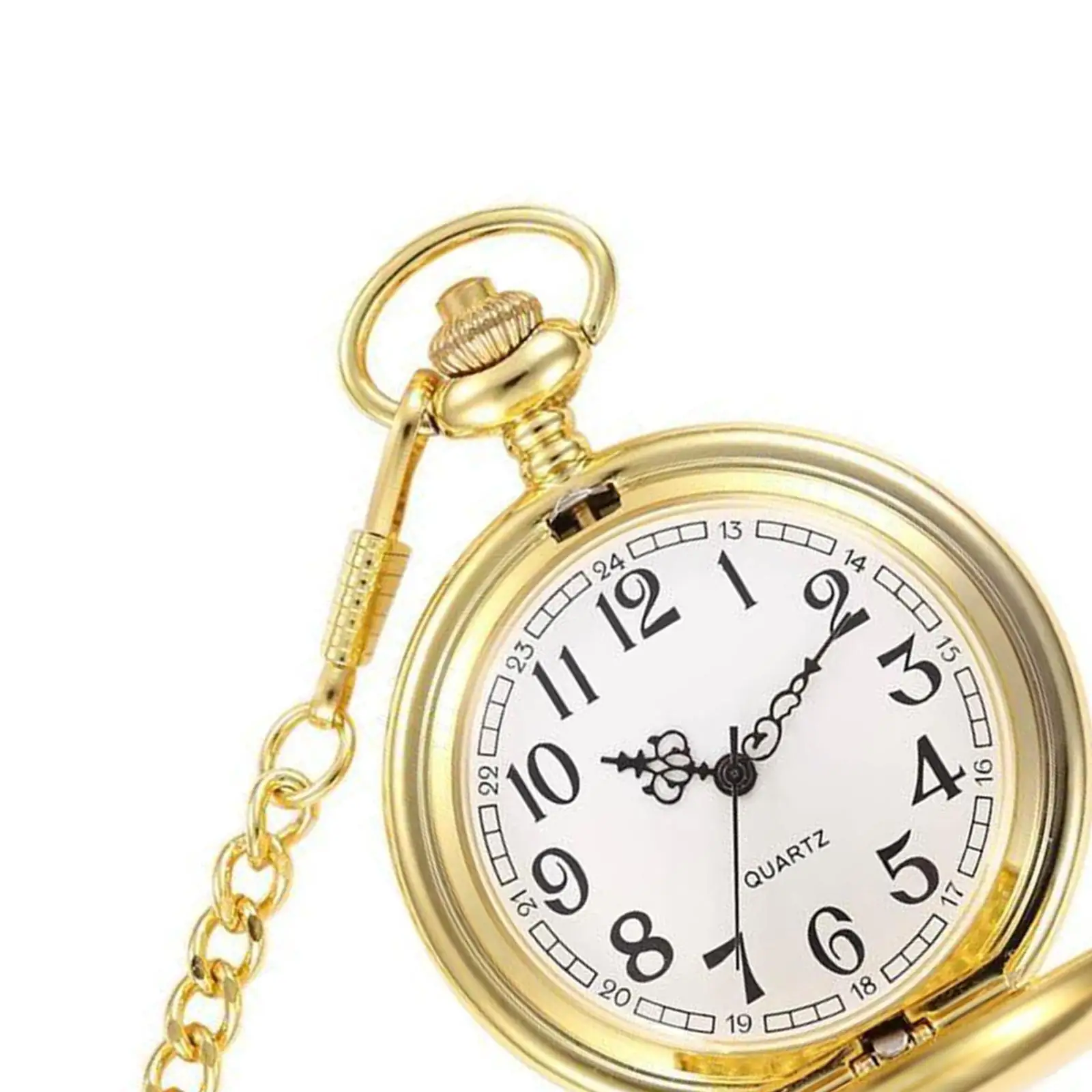 

Mens Gold Plated Full Hunter Pocket Watch for Birthday Holiday Festival Gift