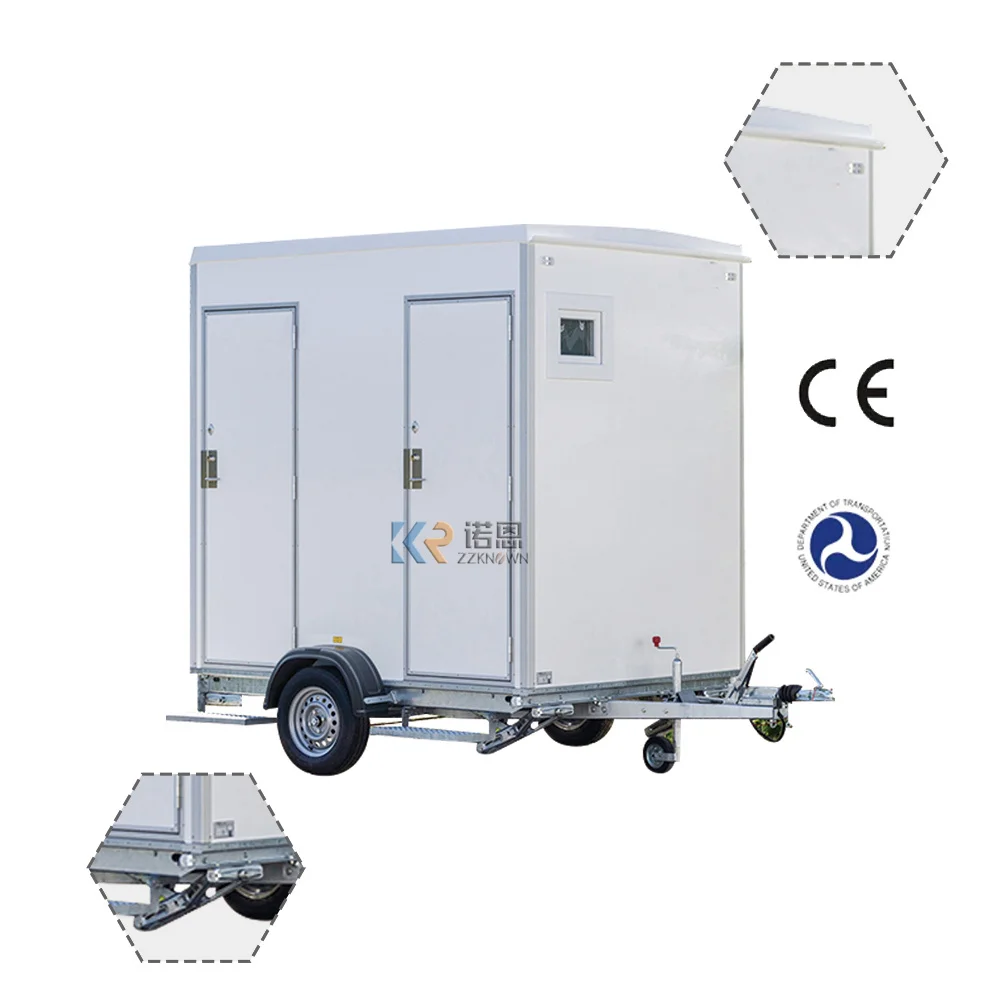 

Prefab Toilet Trailer Portable Restroom Outdoor Bathroom For Beach Wedding Party Various Application Scenarios