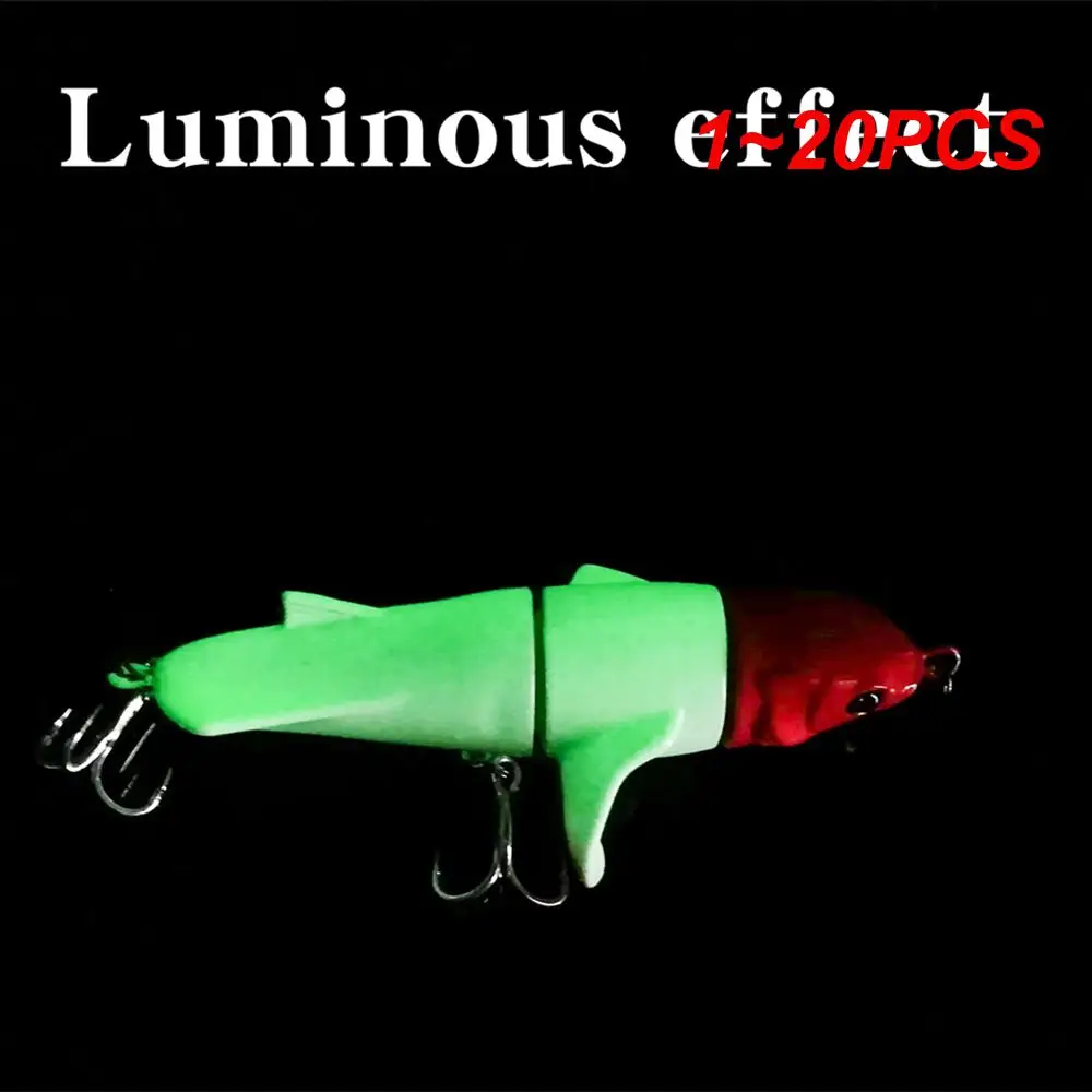 

Рыболовная приманка Luya Bionic, 1-20 шт., новый трехсекционный пропеллер, поверхностный трактор, искусственная жесткая приманка, 11 см/24 г, плавающий карандаш