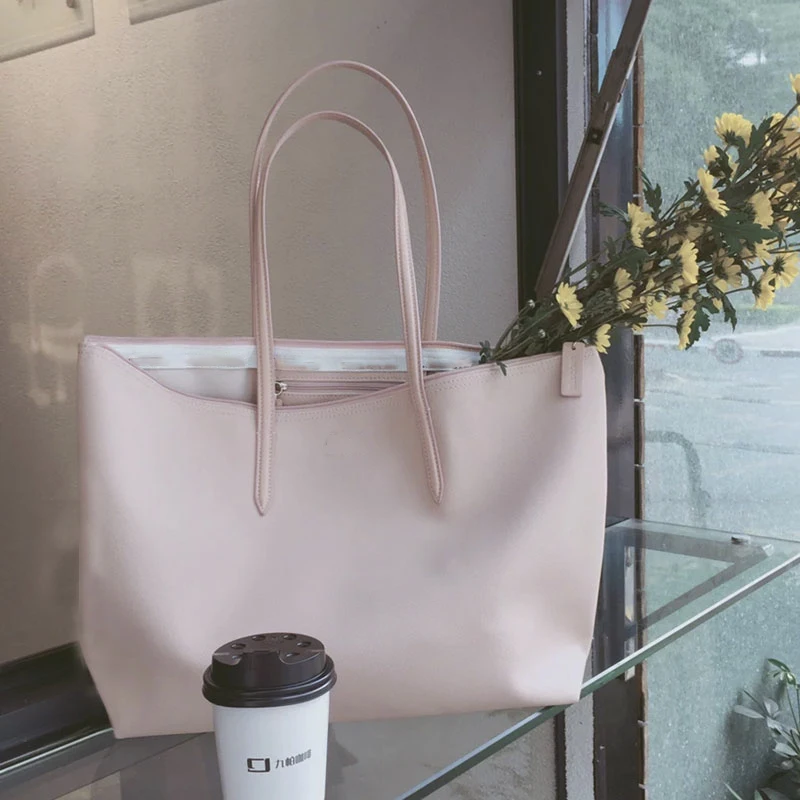 

Luxury Casual Tote Bag Crocodile Female Bags Youth Bright Color Simple Bag Splashproof Shoulder Bags For Women Shopping Travel