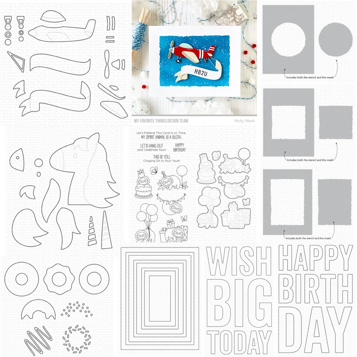 

Celebrate Birthday Gift Balloon Metal Cutting Dies Clear Stamps Stencil For Decorating Scrapbook Diy Card Album Embossing Craft