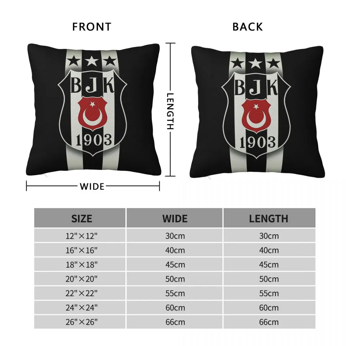 Besiktas BJK Наволочка Kawaii Аниме Подушка