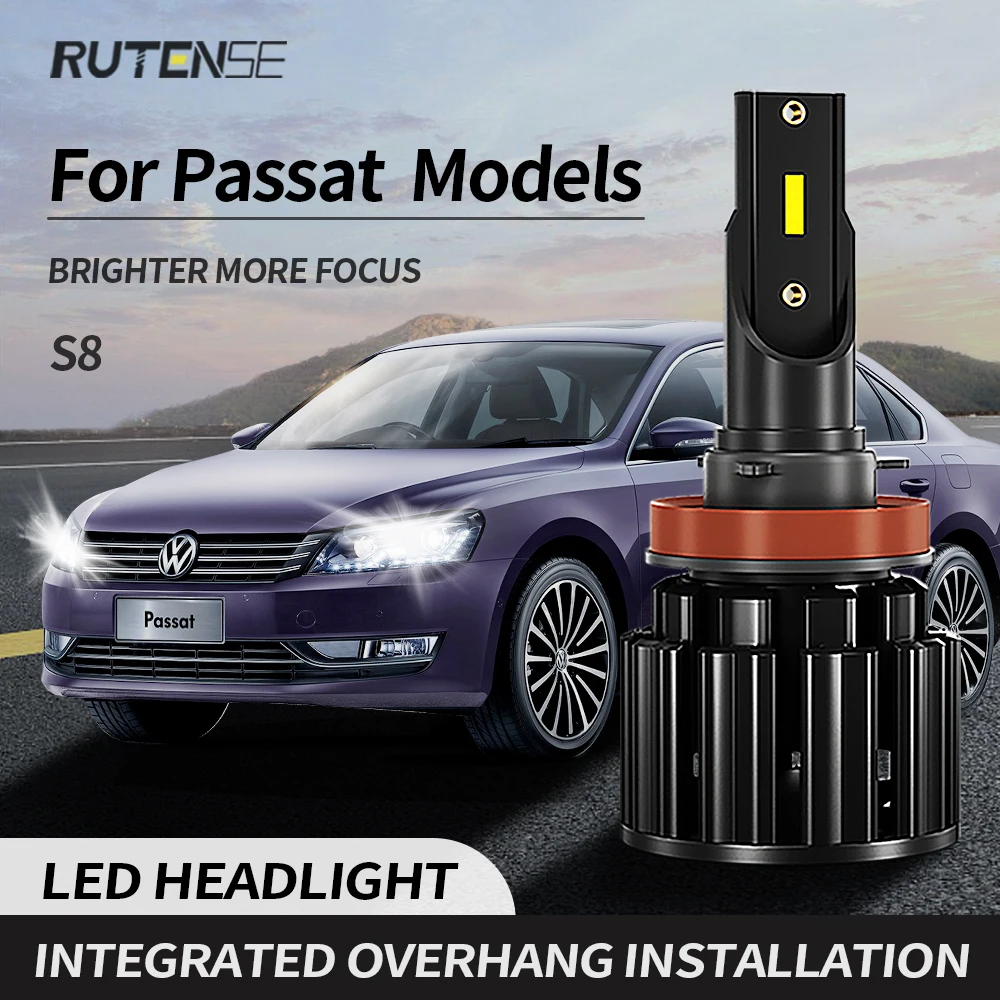 

For passat b6 magotan sagitar bora jetta led headlights Car led headlights Bulbs 6500K H4 H7 H11 H13 9005 9006 9007 20000LM