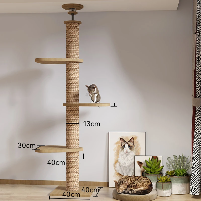 

Shelf Trees Scratchers Tower Accessories Furniture Interactive Scratchers Climbing Training Rascador Gatos Pet Products RR50FS