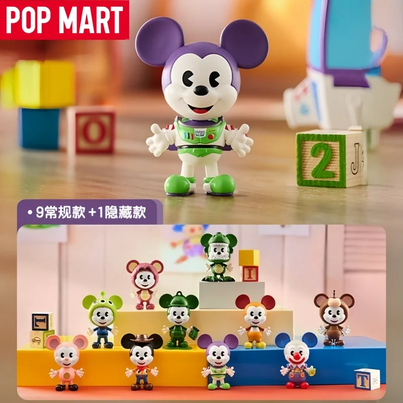 Фото Подлинная POP MART Mickey REMIXED: Микки встречает серия Pixar, слепая коробка, модные игрушки, подарок-сюрприз, украшение для рабочего стола, праздничные подарки №4