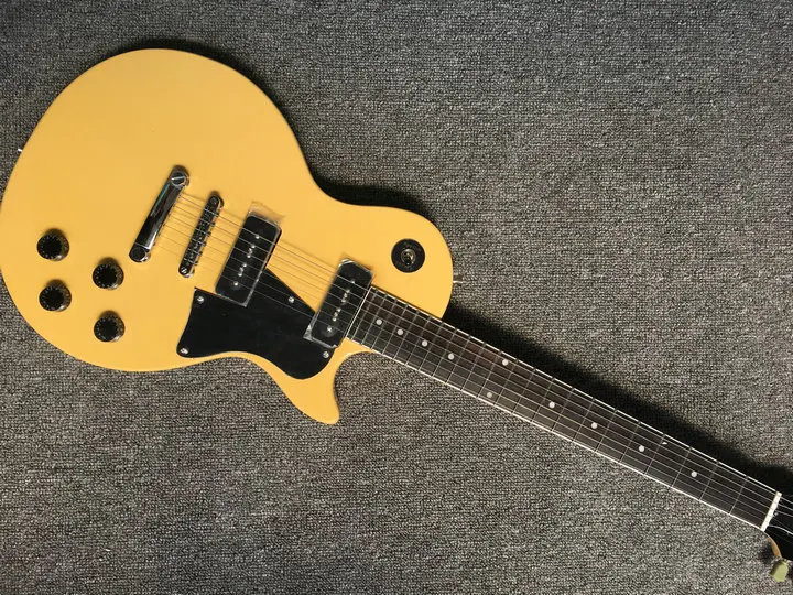 

LP Custom Classic yellow top Electric Guitar white binding mahogany wood body and neck High Quality Guitars