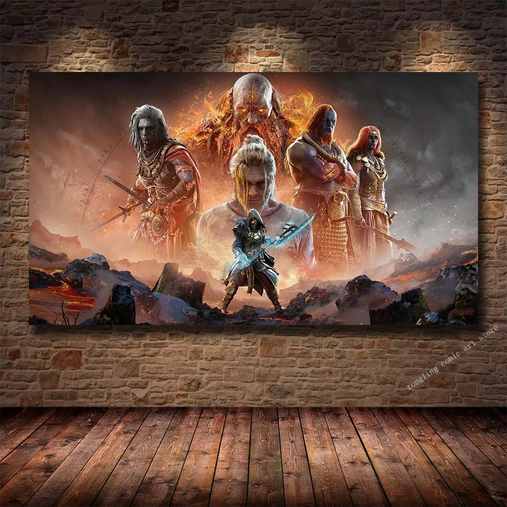 

Настенное художественное полотно, плакат в стиле игры Assassins Dawn of Ragnarok 2022 для современной гостиной, домашний декор, HD принты, украшение для сп...