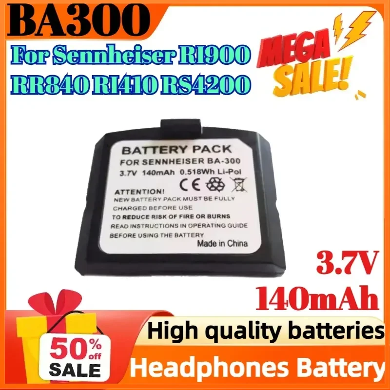 Аккумулятор 3.7V 140mAh для наушников Sennheiser BA300 NCI-PLS100H HC-BA300 500898 SET 900 IS410 TV RR4200 IS410 RS-4200 (art.: 3920db51cc2da) - 3920db51cc2da