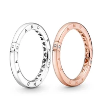 100 925 silver new fashion logo peach heart ring womens wedding holiday gift diy charm jewelry