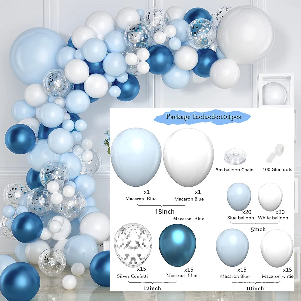 

Свадебные шары для украшения синий океан розовый романтический набор воздушных шаров Макарон украшение на день рождения принадлежности дл...