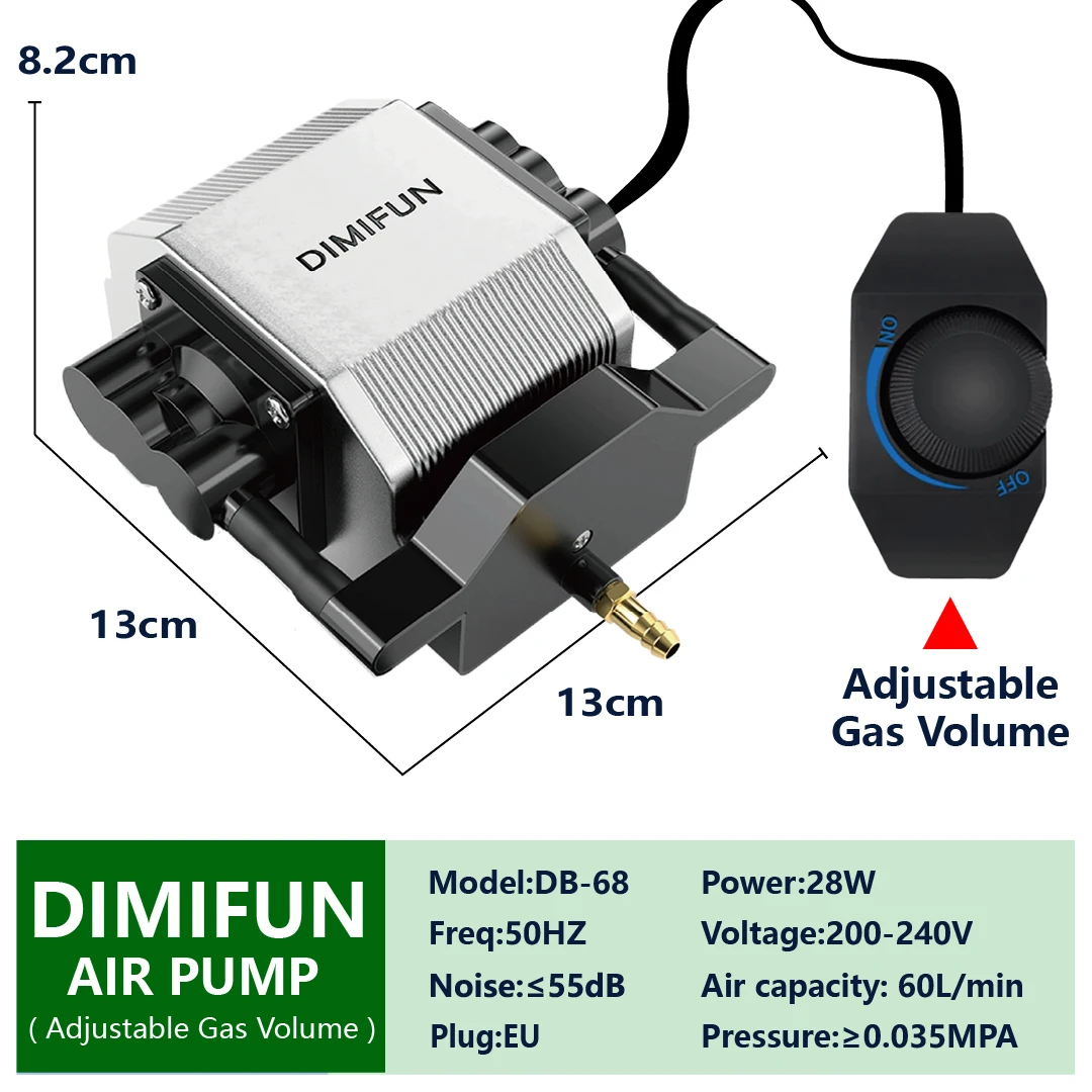 

DIMIFUN Воздушный компрессор для лазерного гравера 28 Вт