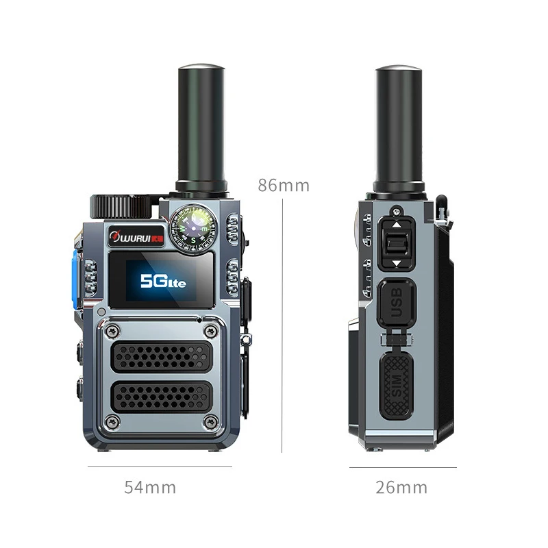 Wurui K500 Military xinpoc （no platform fee） POC walkie talkie 4G long range radios Two way radio Phone Police Global intercom enlarge