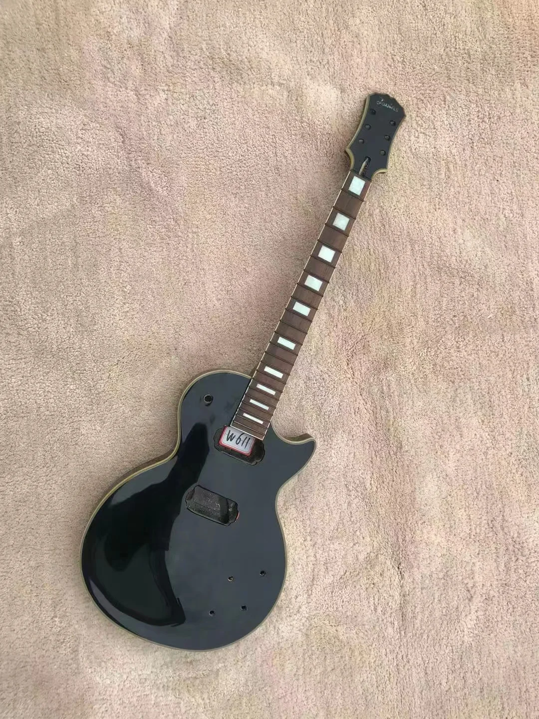 DIY (Not New) Custom Electric Guitar Black Beauty without Hardwares in Stock Discount Free Shipping W611