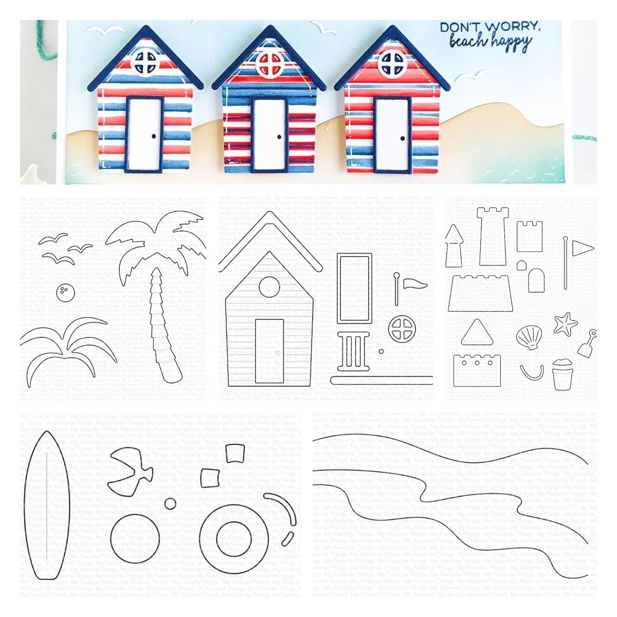 

Coconut Tree Beach House Metal Cutting Die Scrapbook Embossed Paper Card Album Craft Template Cut Die Stencils New for 2022