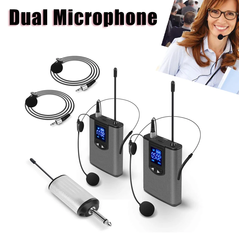 UHF Беспроводная гарнитура Микрофон 915-927 МГц Петличный микрофон с передатчиком