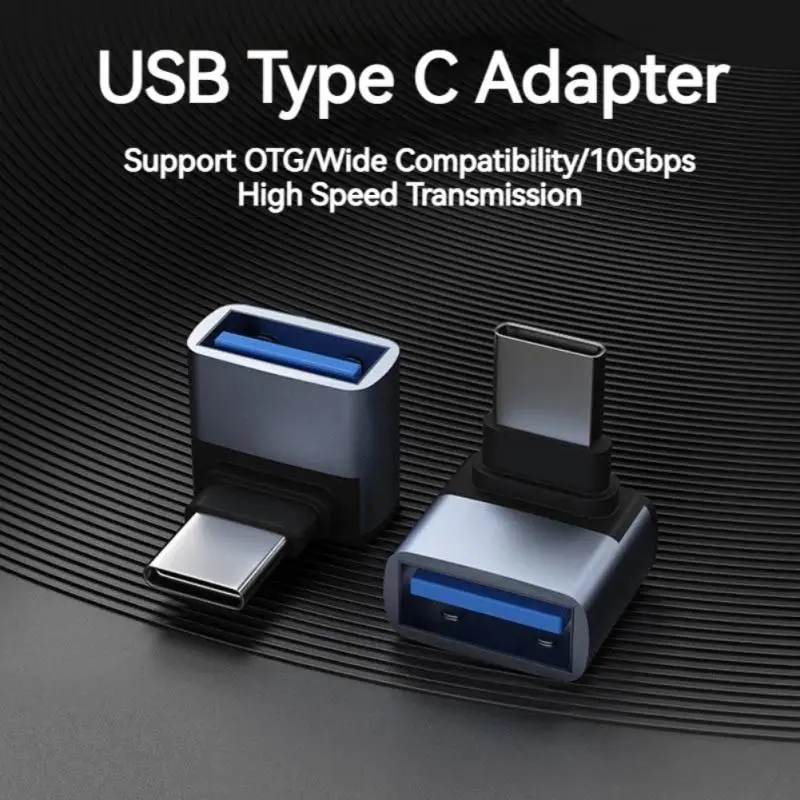 

Universal Female Adapter 10gbps 90 Degree Elbow Fast Charging Charger Otg Adapter Data Adapter For Macbook Usb 3.1 To Type-c