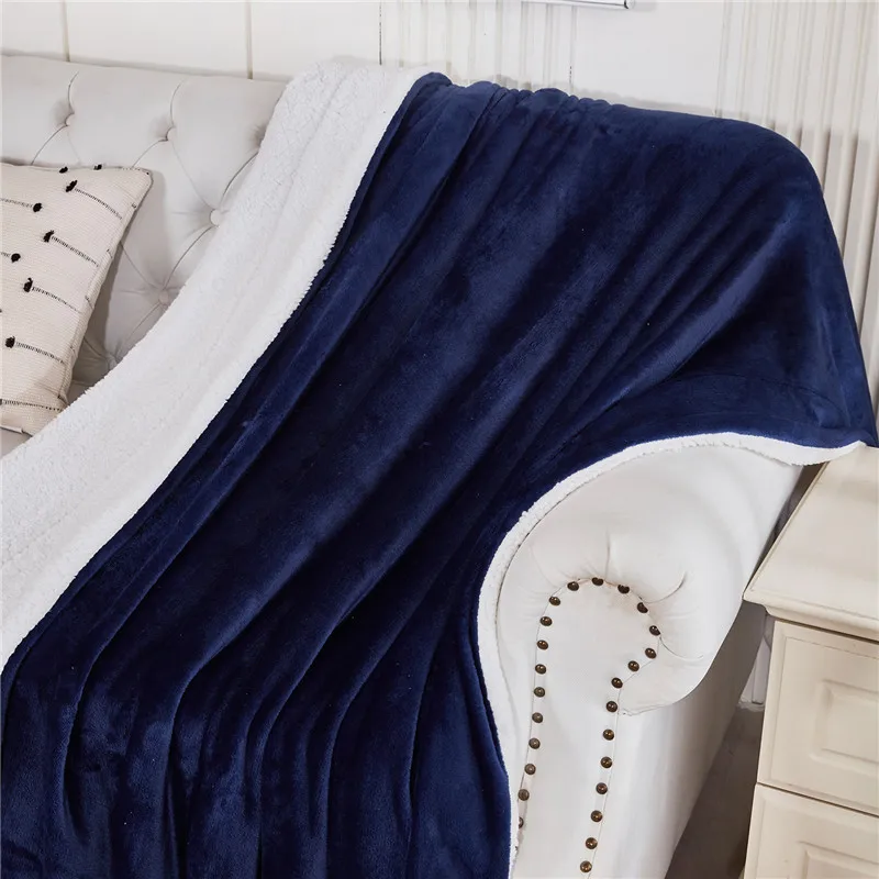 

MIDSUM Warm Winter Blanket Thick Wool Bed Blankets Soft Fluffy Duvet Sofa Cover Children's Bed Comfortable Bedspread on the bed