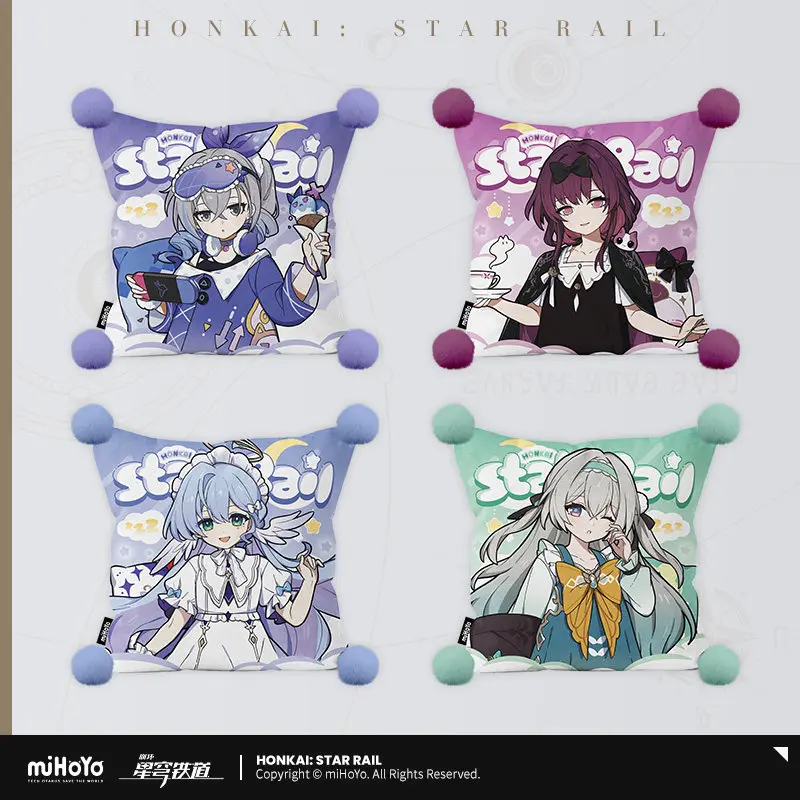 Фото Официальная аниме-подушка-обнимашка MiHoYo Honkai: Star Rail с персонажами Кафкой, Файрфлай, Сильвер Волф, Робин – милый декор и подарок для косплея №2