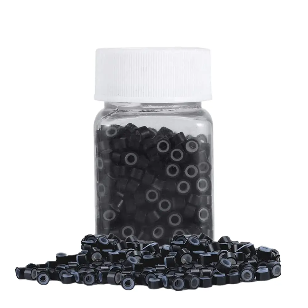 

500 шт., обжимные силиконовые кольца для наращивания волос, 5,0*3,0*3,0 мм