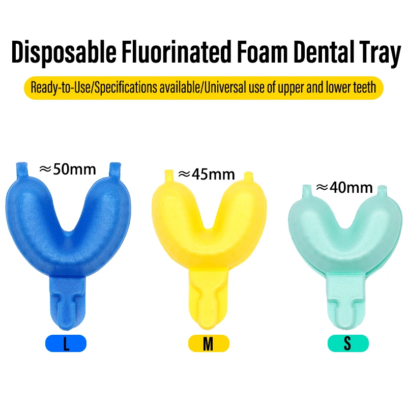 20 шт. одноразовые стоматологические лотки из фторидной пены детские гелевые