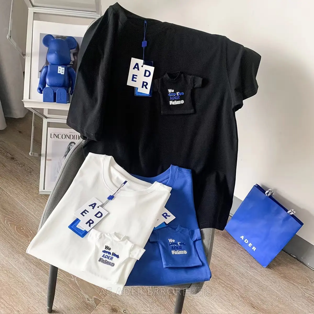 

ADER ERROR 2022 new chest three-dimensional clothes design short-sleeved T-shirt men and women couples wear round neck loose top