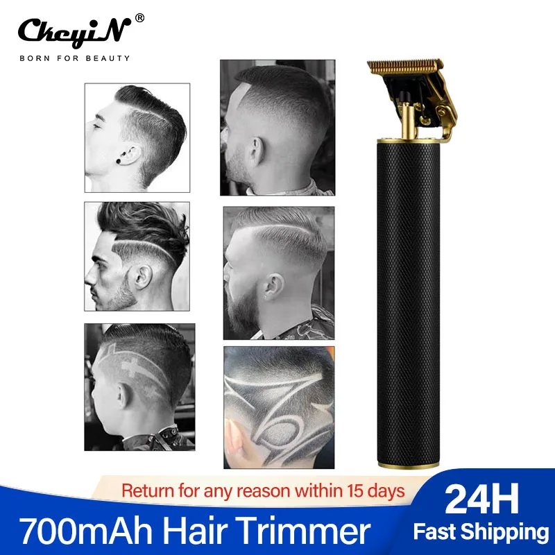 CkeyiN Professional Precision T Blade Hair Clipper Cordless 0 mm Carving Trimmer Powerful Hair Cutting Machine Undercut Device